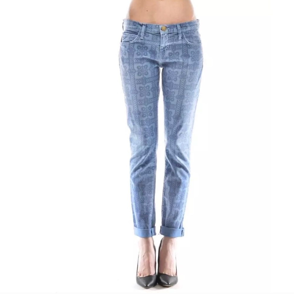 Current/Elliott | Navy Bandana The Roller Jeans